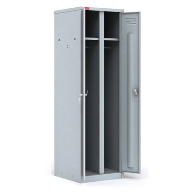 Шкаф для одежды ШРМ-АК/800. Размеры, (ВхШхГ): 1860х800х500 мм. 43 кг. ПАКС, Двухсекционный металлический